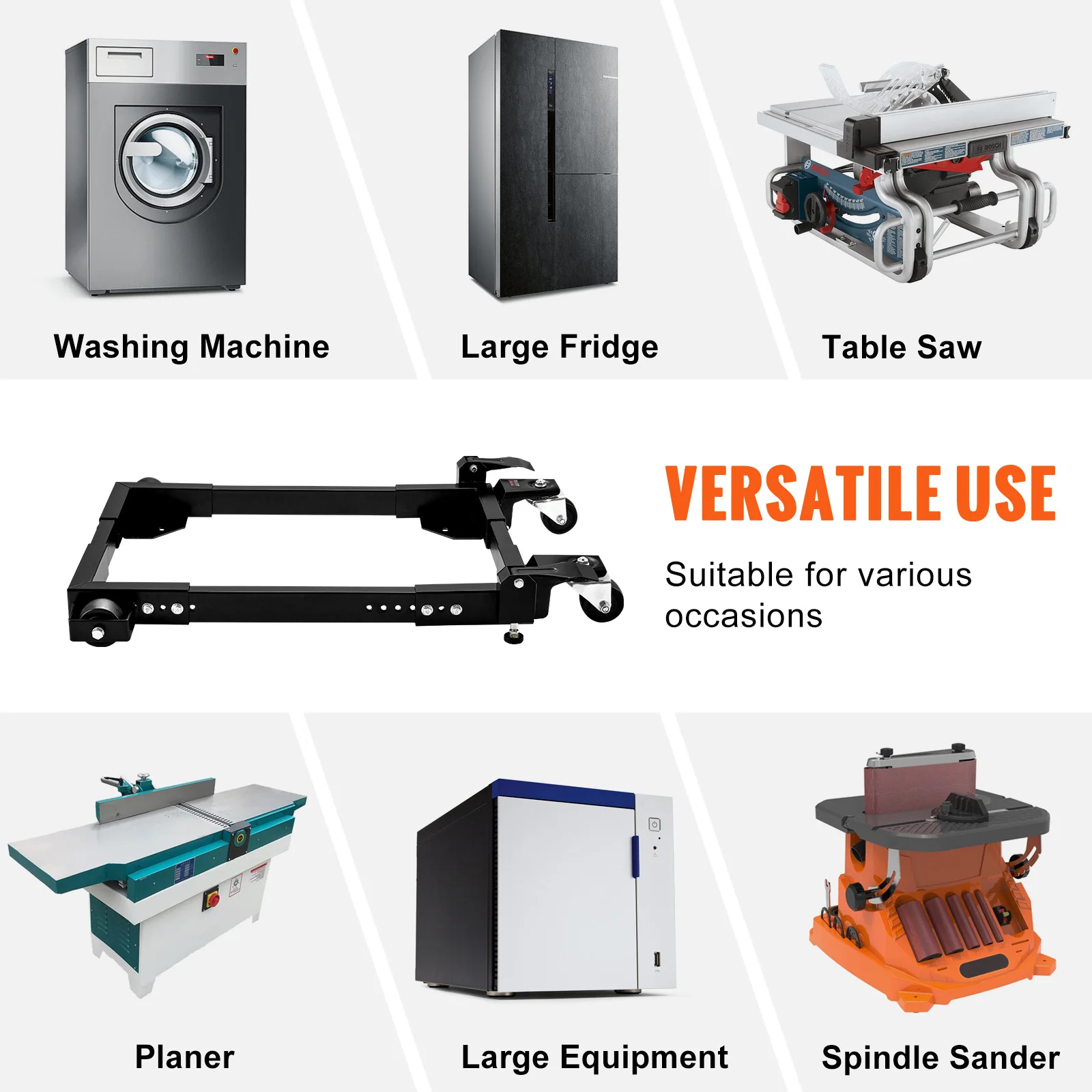 Heavy-Duty Appliance Stand | 1500 lb Capacity | Adjustable Base with Locking Swivel Wheels for Washer, Dryer & Refrigerator - Thumbnail 5