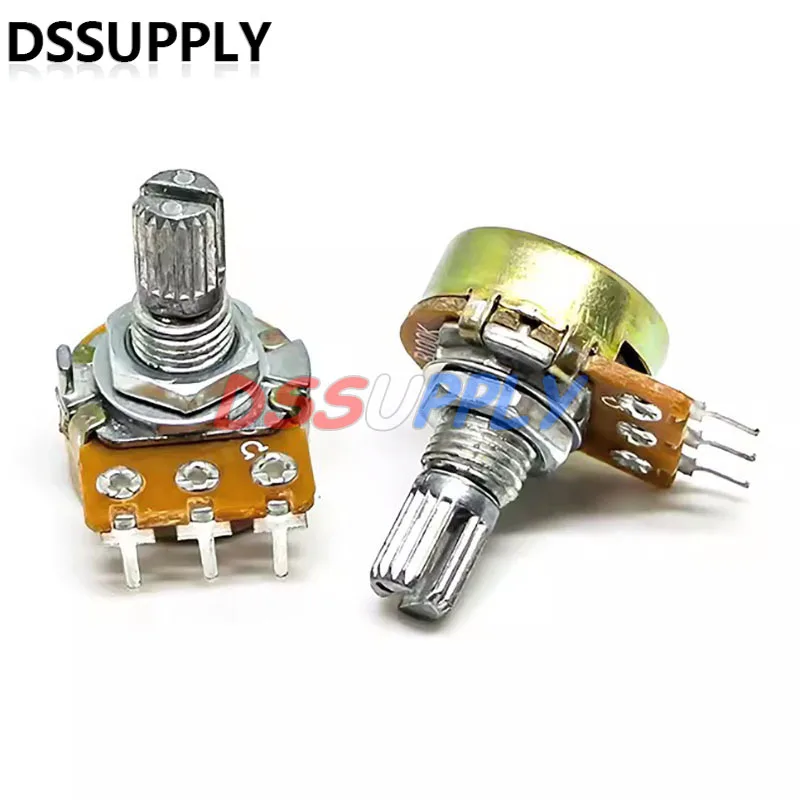 Rotary Potentiometer Kit | 15mm Linear Taper | 1K-100KΩ Values | Includes Knobs for Arduino & DIY Electronics - Thumbnail 2