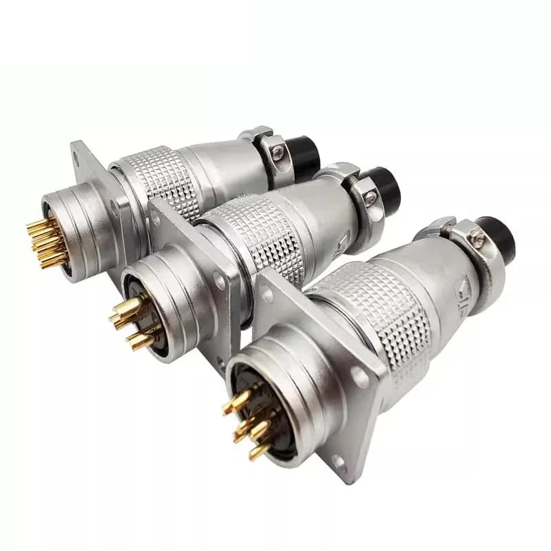 Aviation Connector Plug | 2-12 Pin PLS20 Series | 20mm Opening Diameter - Thumbnail 2