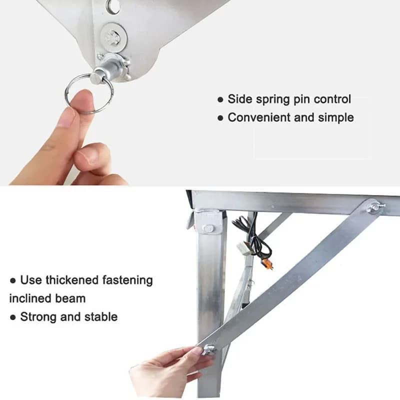 Folding Workbench | 4-in-1 Portable Table Saw | 1.2x0.8M Telescoping Workstation - Thumbnail 7