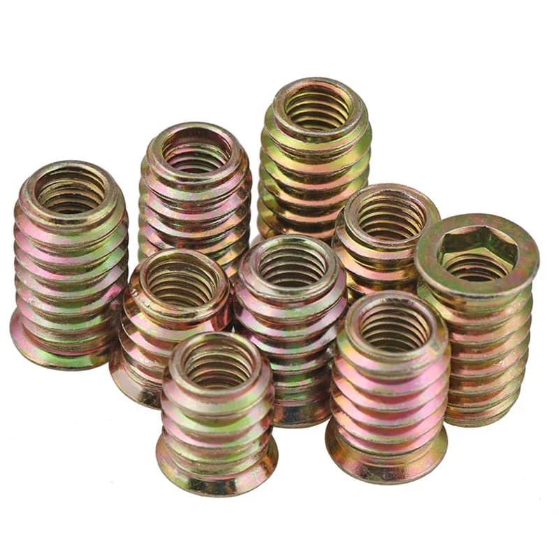 Socket Insert Nuts | Zinc Alloy Iron Construction | For Wood Furniture Hardware - Thumbnail 4
