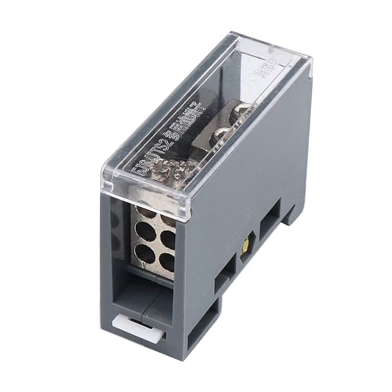 DIN Rail Terminal Block | Multi-Port Brass Junction Box for Electrical Wiring - Thumbnail 4