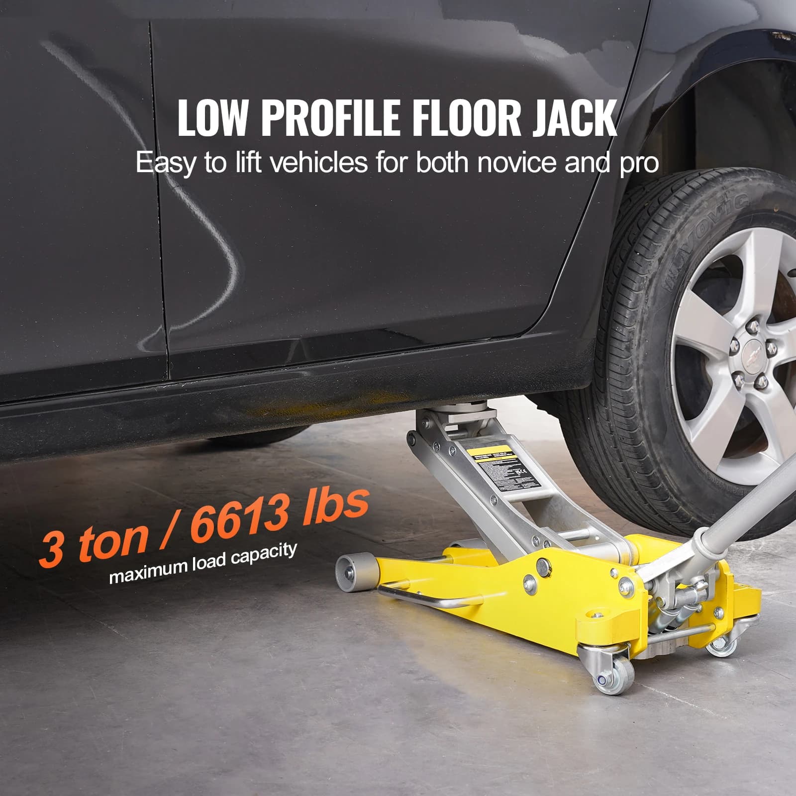 3-Ton Aluminum Racing Floor Jack | Dual-Piston Hydraulic Quick Lift for Auto Repair - Thumbnail 2