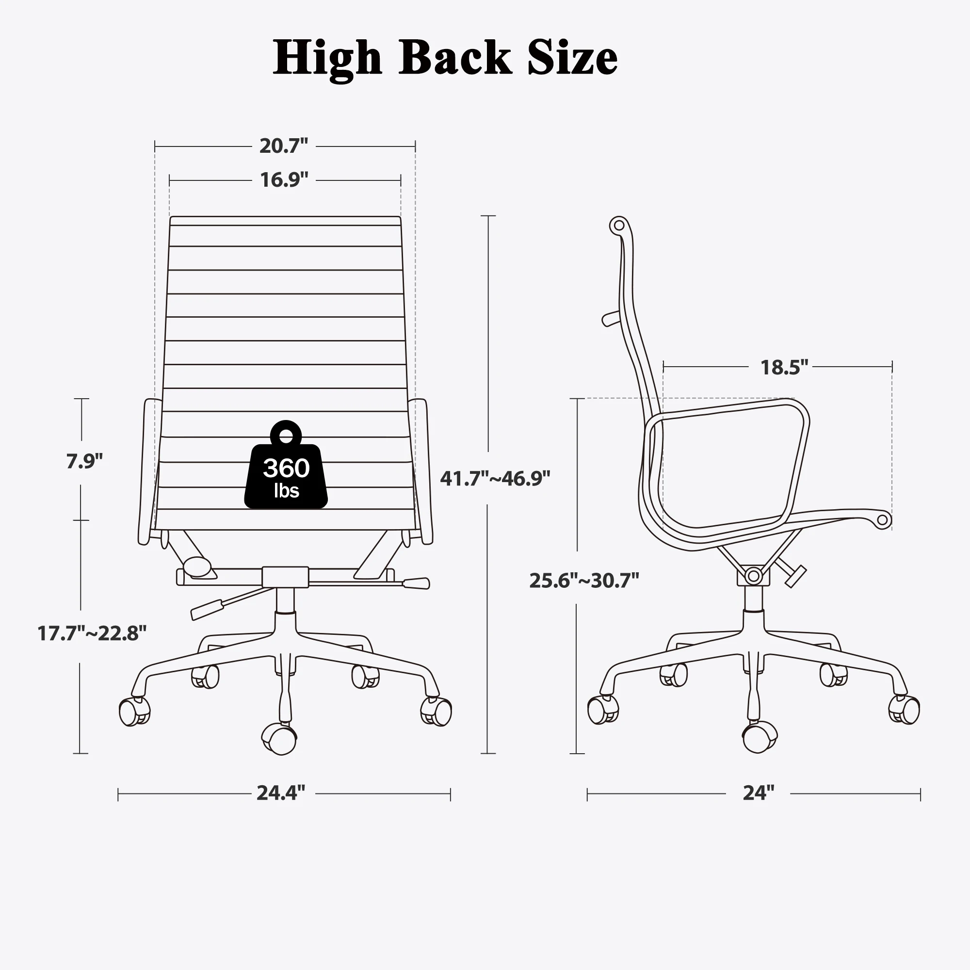 Genuine Leather Office Chair | High-Back Ergonomic Design | Adjustable Swivel Executive Chair - Thumbnail 3