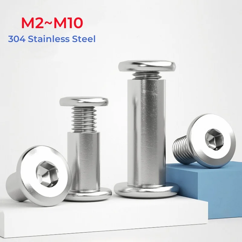 304 Stainless Steel Cap Nut Set | Hex & Socket Head Screws | M2-M10 Furniture Connectors - Thumbnail 2
