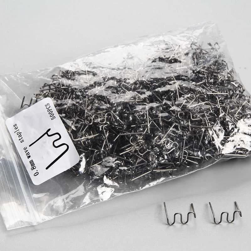Plastic Welding Kit | 300 Pre-Cut Staples | 0.8mm & 0.6mm Stainless Steel | Bumper & Body Repair Tool - Thumbnail 2