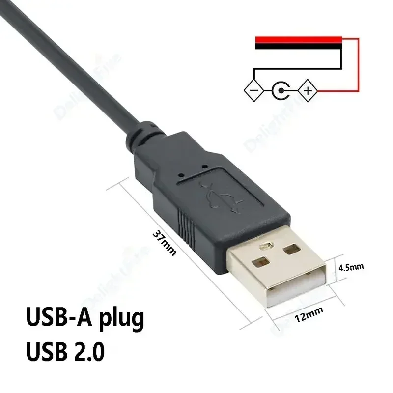 12V USB Power Cable | Stripped Pigtail Connector for LED Strips & DIY Electronics Repair - Thumbnail 3