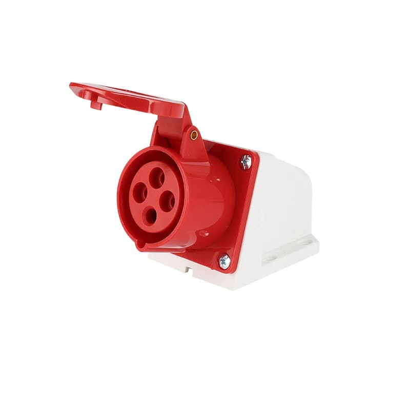 KRE heavy-duty 16A 32A industrial plug and socket connector set with IP44 waterproof rating for electrical connections.