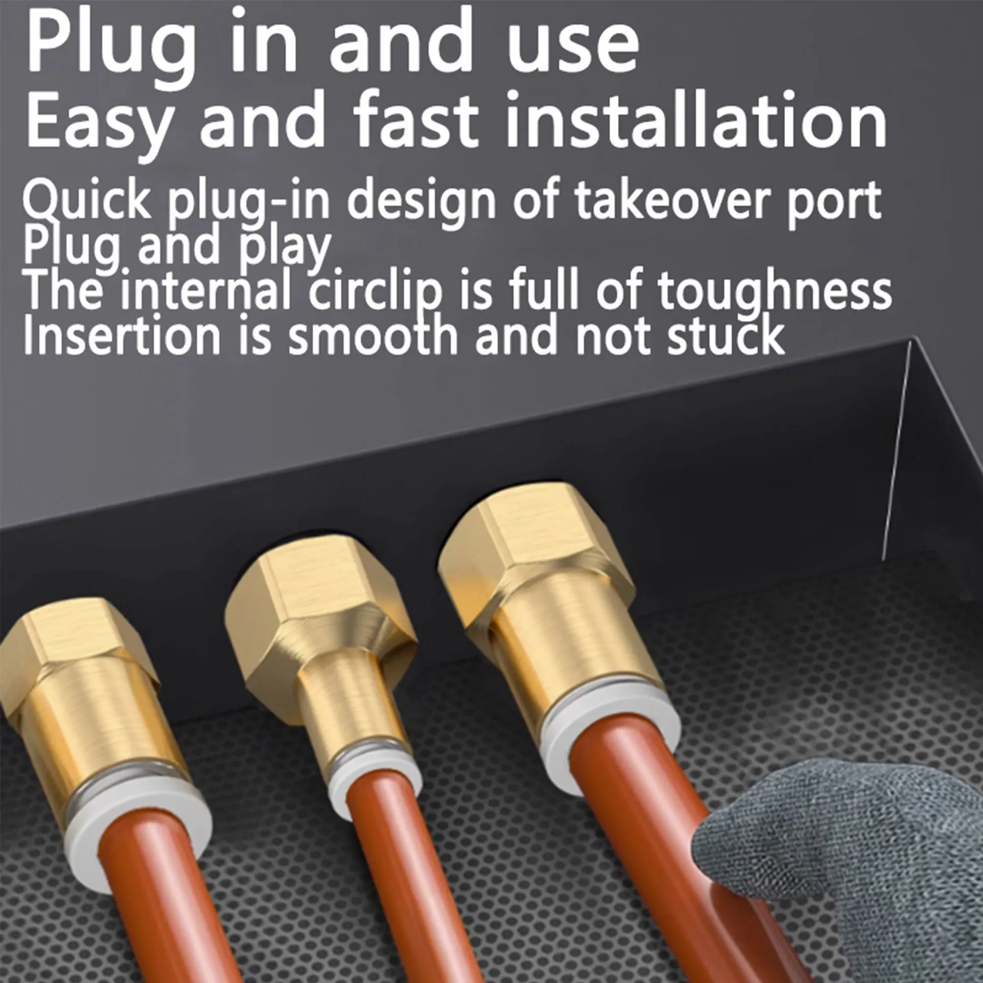 Air Hose Fittings Kit | 10-Piece Set | 4-12mm & 1/8 Sizes | Durable Pneumatic Connectors - Thumbnail 4
