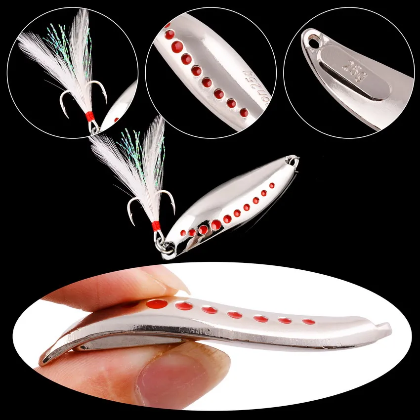 Fishing Lure Kit | 4-Piece Metal Spinner Set | 2.5g-25g for Bass & Pike - Thumbnail 6
