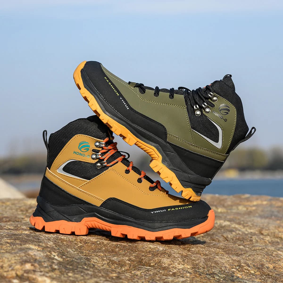 Steel Toe Safety Boots | EUR Standard Anti-Smash & Puncture Proof | Heavy-Duty Construction Work Boots - Thumbnail 5