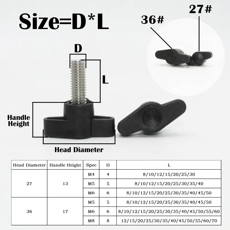 Steel T-Handle Screws | M4 M5 M6 M8 Sizes | Bakelite Hand Knob for Tightening - Thumbnail 5