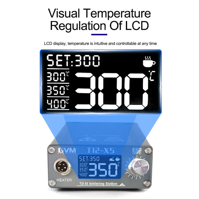 T12 Soldering Station | Digital LED Display | Auto-Sleep & BGA Rework Tools - Thumbnail 3