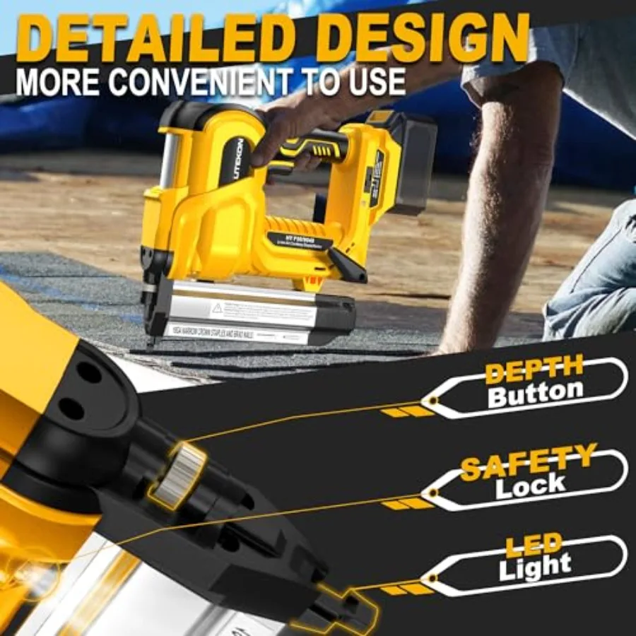 18V Cordless Brad Nailer & Staple Gun | 2-in-1 Tool | 18 Gauge 2-Inch Electric Nail Gun - Thumbnail 5