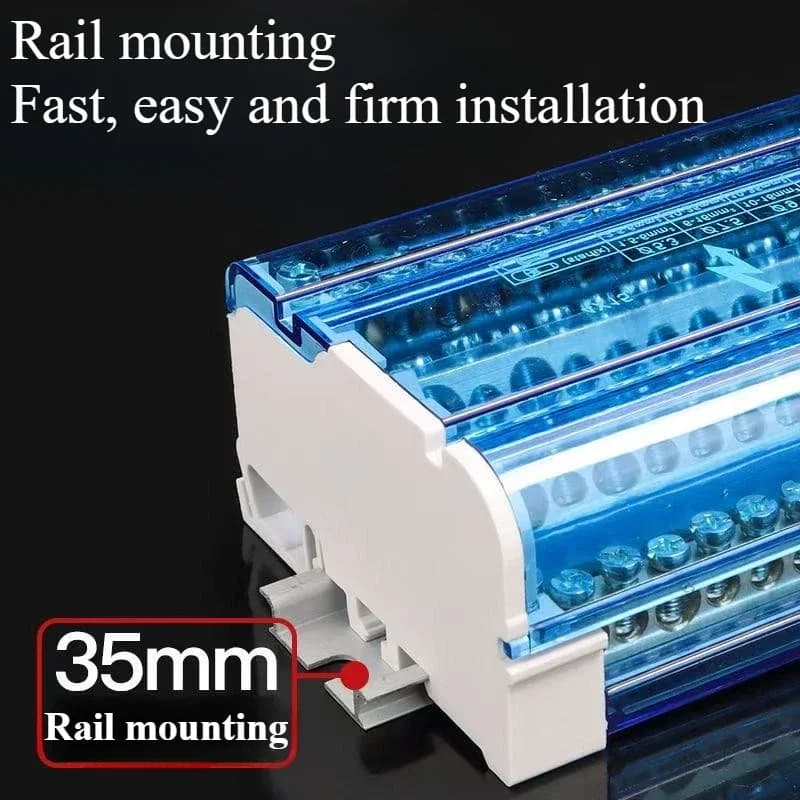DIN Rail Terminal Block | Modular Electrical Junction Box | UK207/211/215/407/411/415 - Thumbnail 6