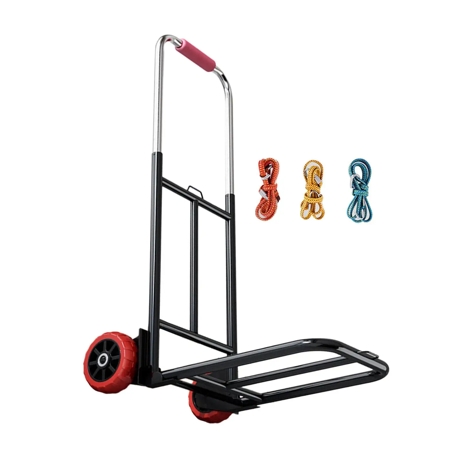 Folding Hand Truck | Heavy-Duty 70kg Utility Cart | Adjustable Luggage Trolley - Thumbnail 3