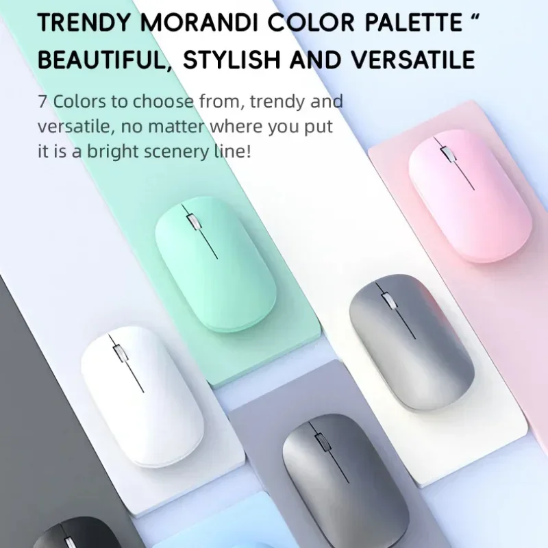 Silent Wireless Mouse | Dual-Mode Bluetooth & 2.4GHz | Ergonomic Design for Office & Laptop - Thumbnail 5