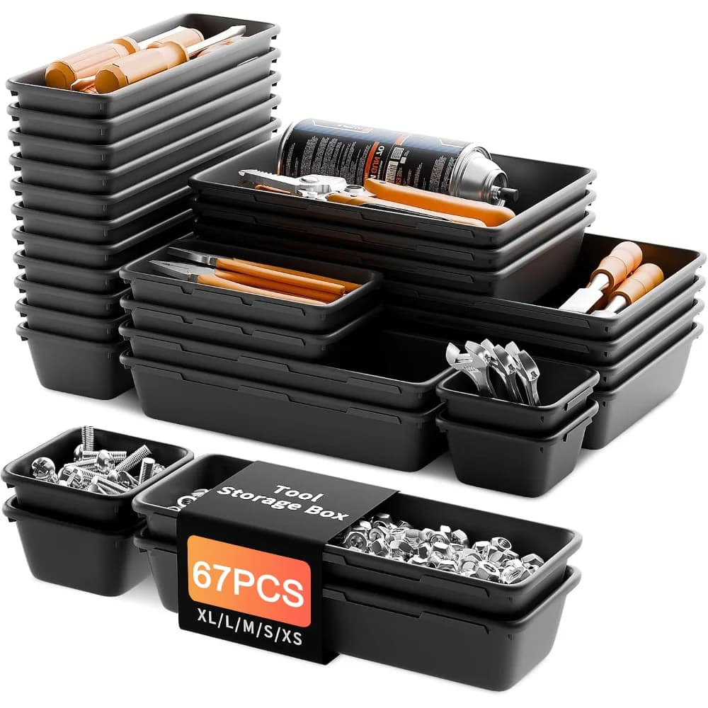 Toolbox Tray Organizers | Shallow Drawer Dividers | Customizable Tool Storage Bins - Thumbnail 2