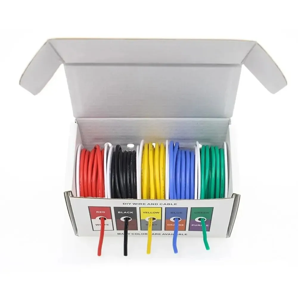 Silicone Wire | 18 AWG Stranded Tinned Copper | 5 Colors, 16.4ft Spools - Thumbnail 2