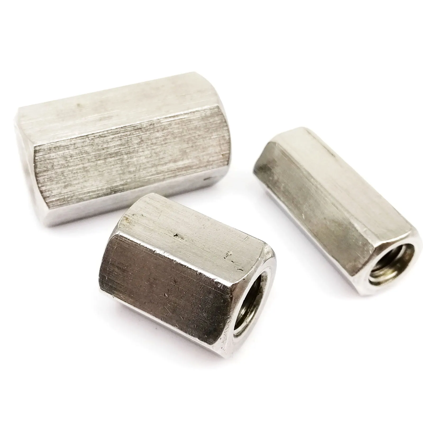 304 Stainless Steel Hex Coupling Nuts | M3-M12 Extended Rod Connectors | Industrial Sleeve Joints - Thumbnail 4