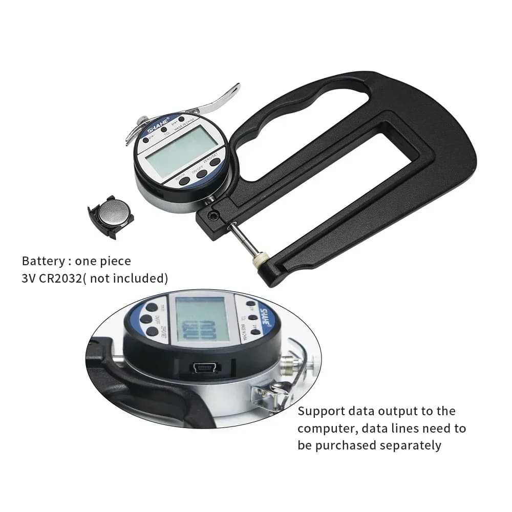 Digital Thickness Gauge | 0-10/25mm Range | 0.01mm High-Accuracy Measurement Tool - Thumbnail 4