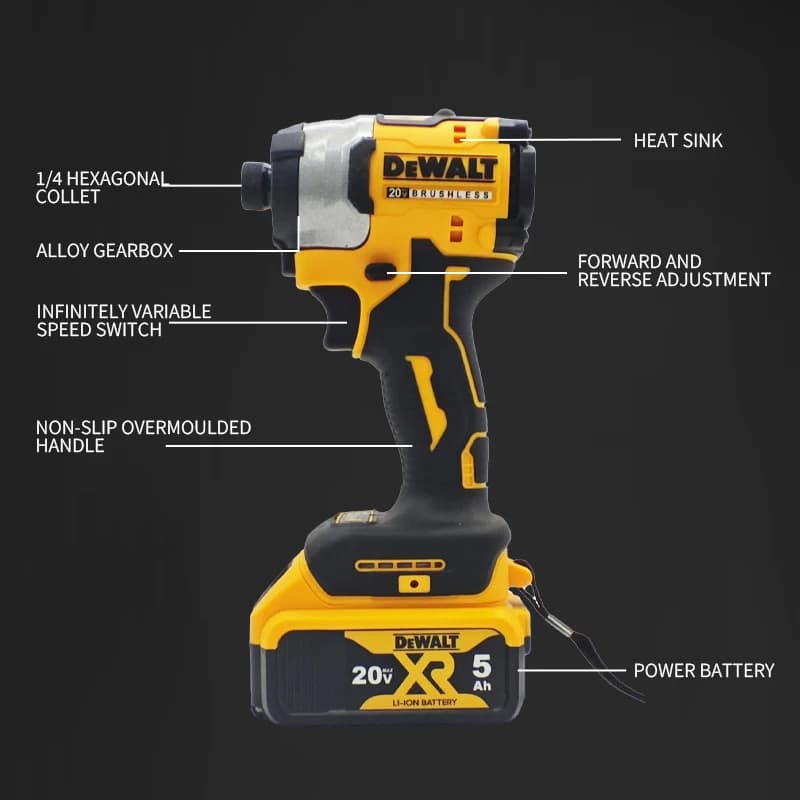 DeWalt DCF850 Brushless Impact Driver | High-Torque Performance | Cordless Power Tool - Thumbnail 5