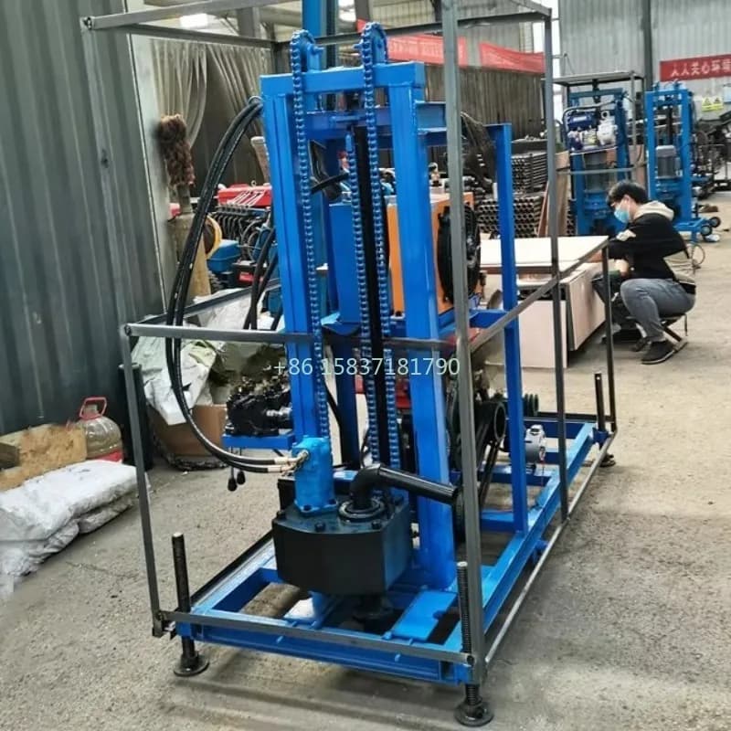 100m Water Well Drilling Rig | Crawler-Mounted Mini Borehole System | 200m Depth Capacity - Thumbnail 5
