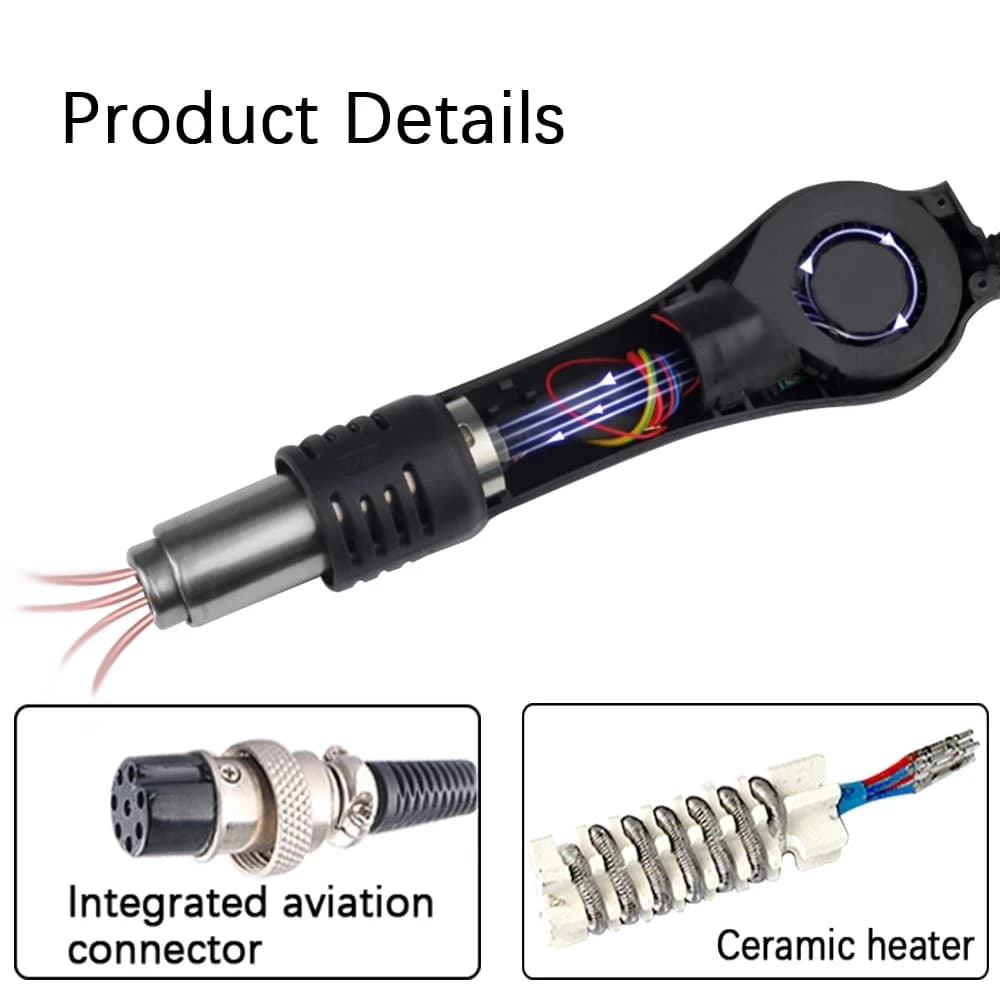Hot Air Rework Station | Digital Display 220V 650W | Soldering & Repair - Thumbnail 2