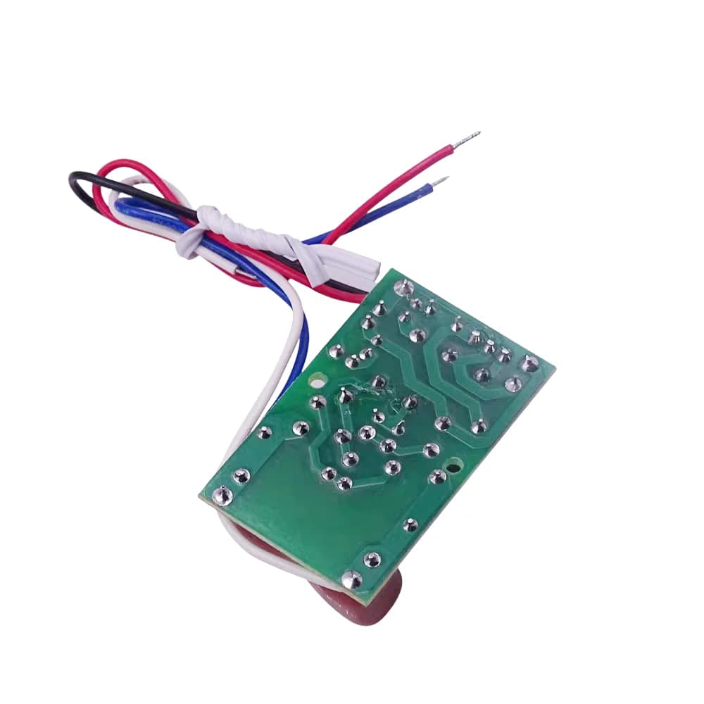 DC 3.7V to 1800V high voltage booster module with arc generator, capacitors, and power terminals for electronic projects.