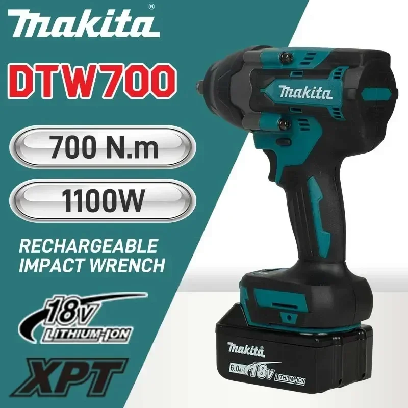 Makita DTW700 Brushless High-Torque Impact Wrench | 18V Cordless Power | Professional-Grade Fastening Tool - Thumbnail 5