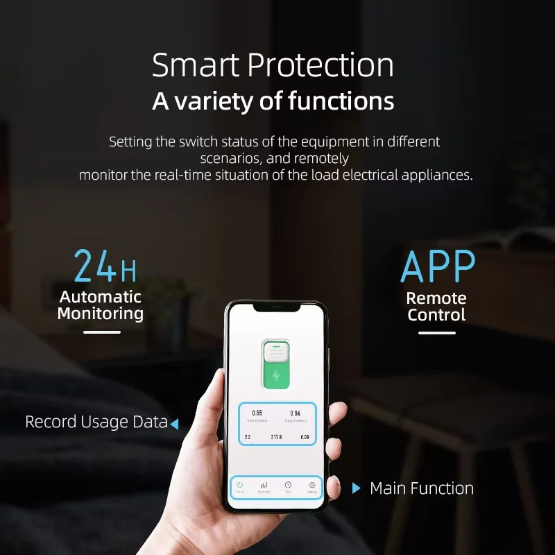 WiFi Circuit Breaker | 63A 1P DIN Rail | Energy Monitoring & Remote App Control - Thumbnail 6