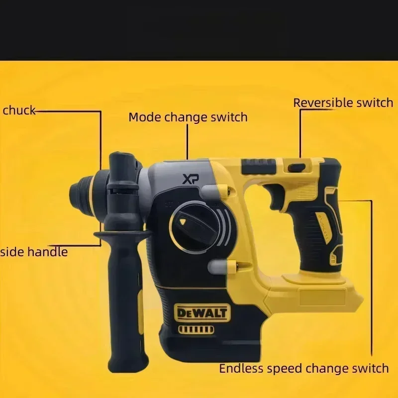 DeWalt 20V MAX SDS Plus Rotary Hammer | Brushless Motor | Professional Cordless Hammer Drill - Thumbnail 6