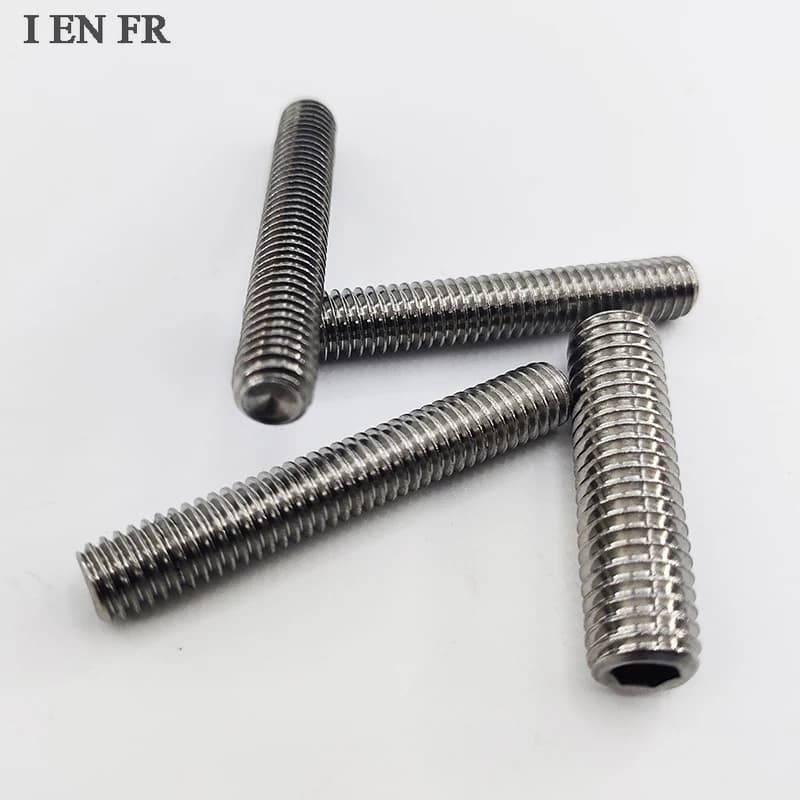 304 Stainless Steel Grub Screw Set | M3-M16 DIN916 Allen Socket Headless Bolts | 1/50pcs Industrial Fastener Kit - Thumbnail 5