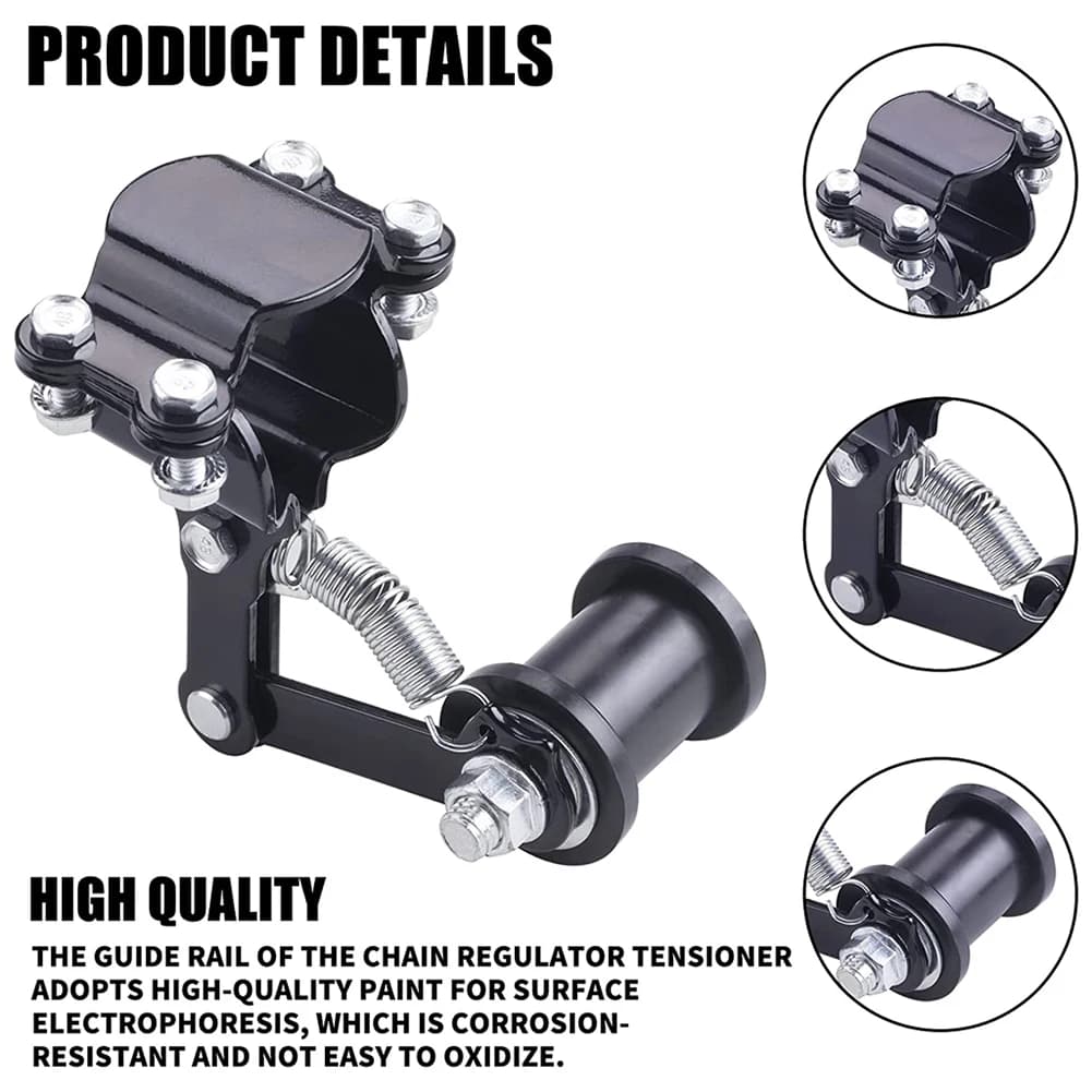 Motorcycle Chain Tensioner | Heavy-Duty Guide Wheels | Dirt Bike & Pit Pro - Thumbnail 2