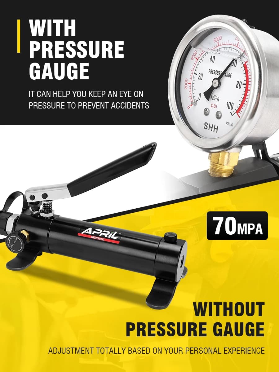 Manual Hydraulic Pump | High-Pressure APR-180 | Compact Hand-Operated Oil Pump - Thumbnail 2