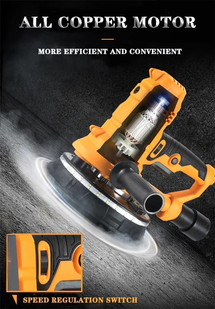Sander Machine | 750W-1280W with Vacuum & LED Light | Wall Putty Polishing & Grinding - Thumbnail 3