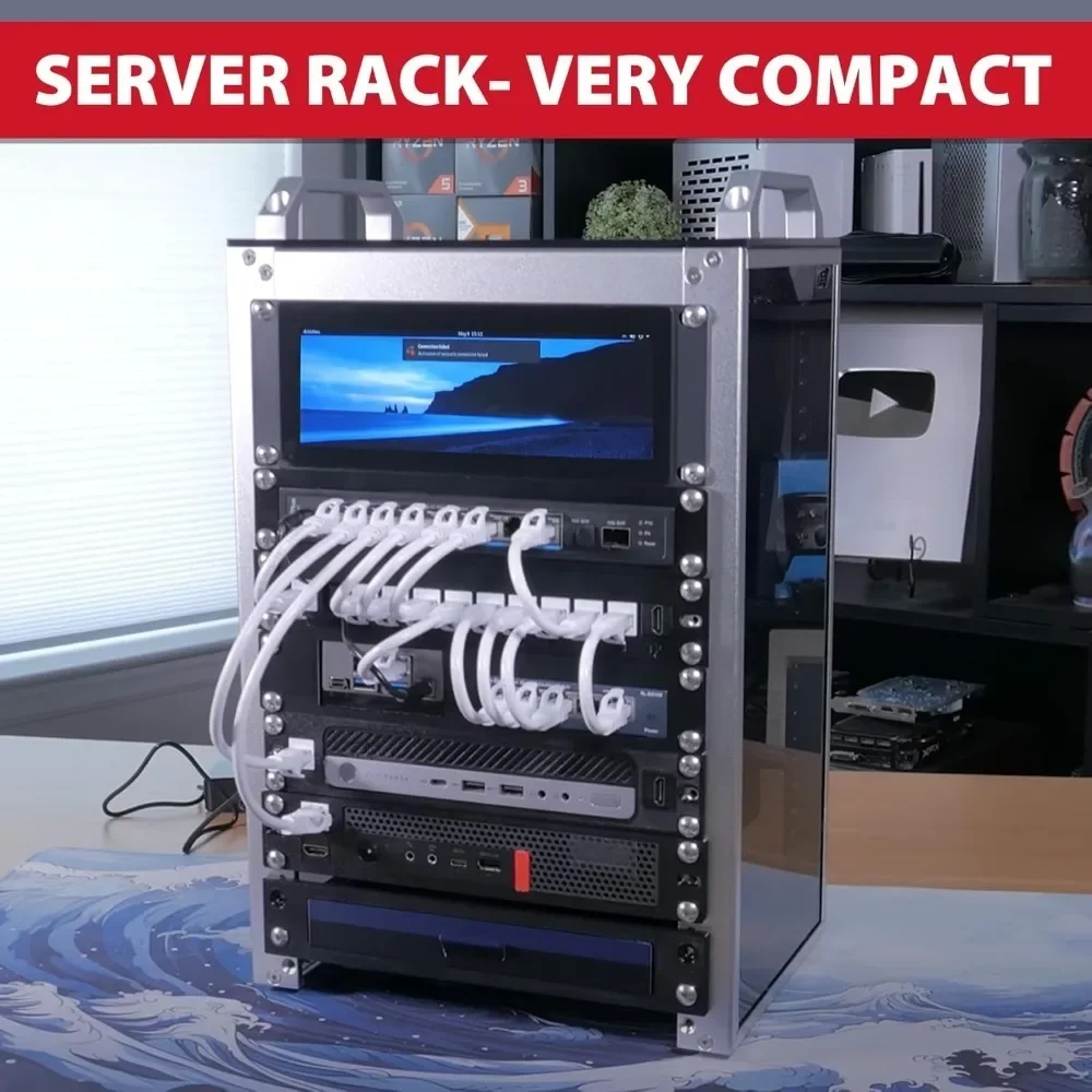 10 inch Server Rack for Network, Servers, Audio, and Video Equipment - Thumbnail 2