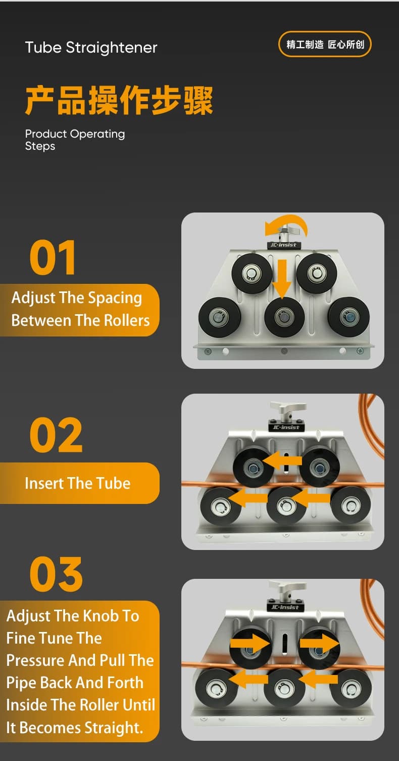 Tubing Straightener Tool | For 3/16 to 1/2 Brake Lines & Metal Tubing - Thumbnail 7