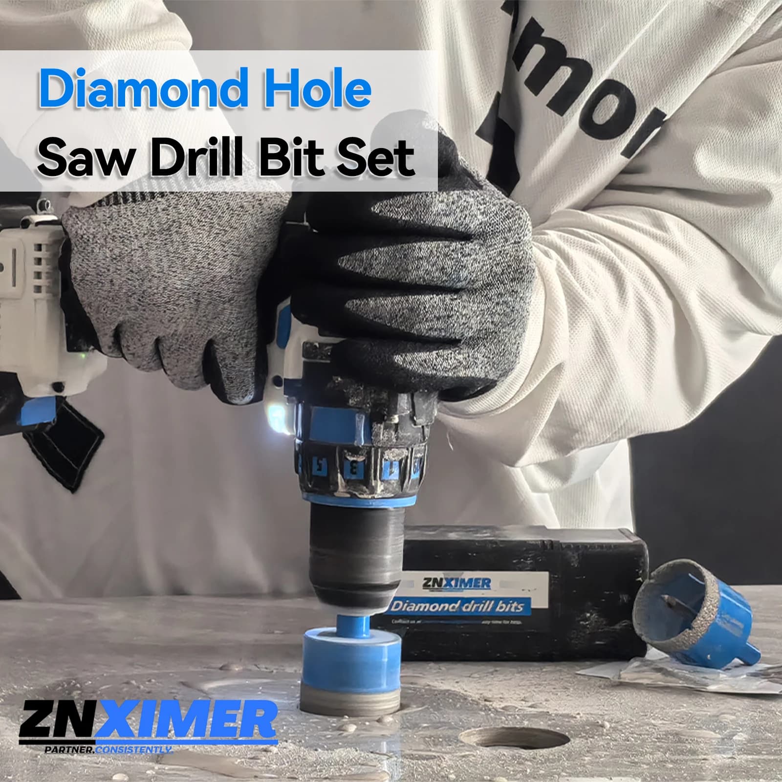 Diamond Drill Bit Set | 18-68mm Hole Saw for Tile, Glass & Stone - Thumbnail 3
