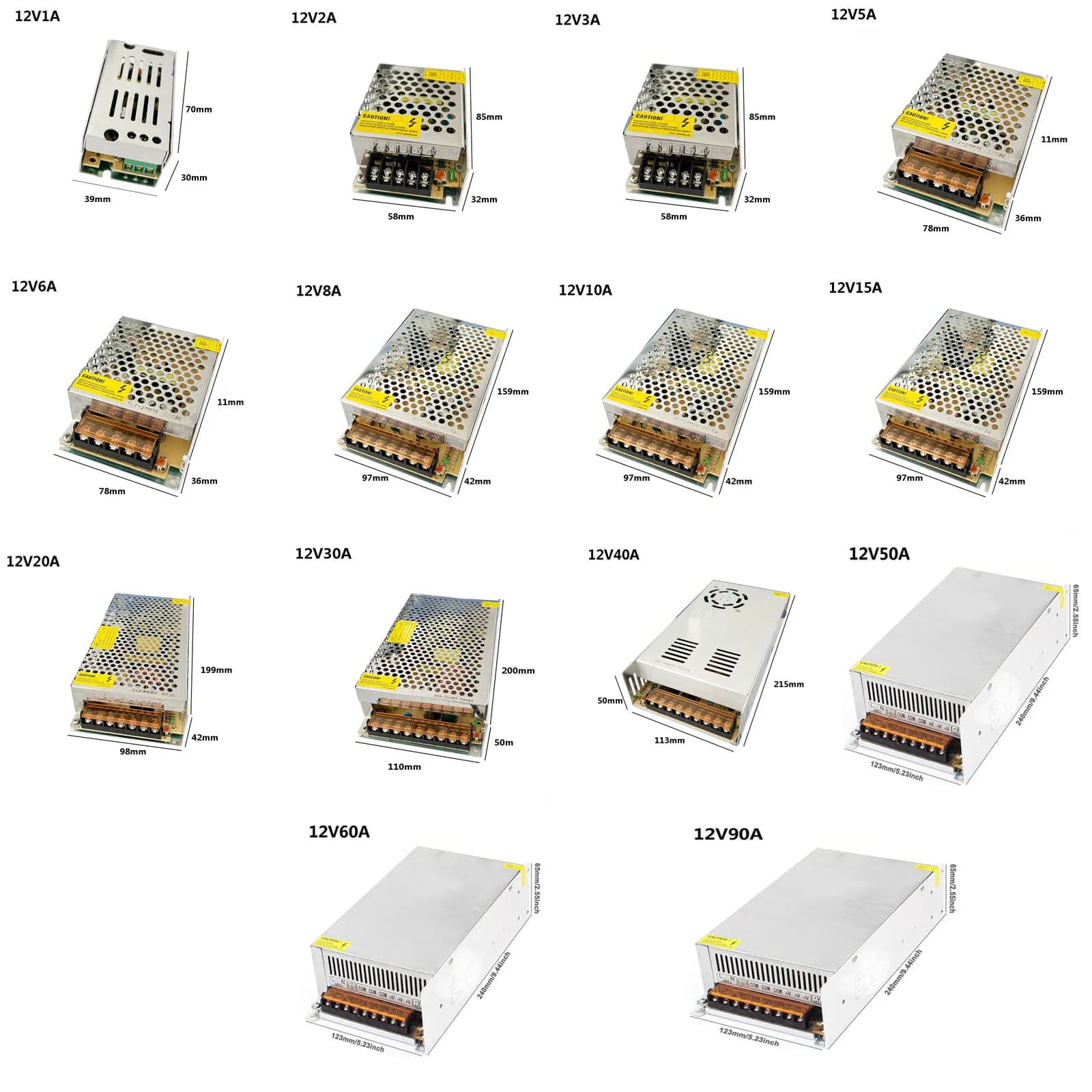 DC 5V 12V 24V 36V 48V Switching Power Supply 2A 3A 4A 5A 8A 10A 15A 20A 30A 40A 50A Transformer Power LED lighting Adapter - Thumbnail 4