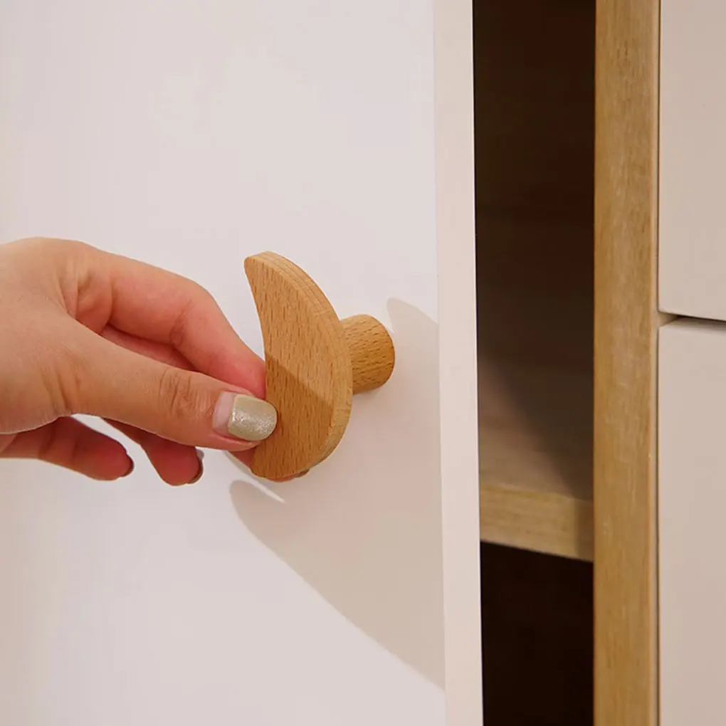 & Star Drawer Knobs | 6-PCS Wooden Furniture Handles | Children's Room Decoration Set - Thumbnail 3