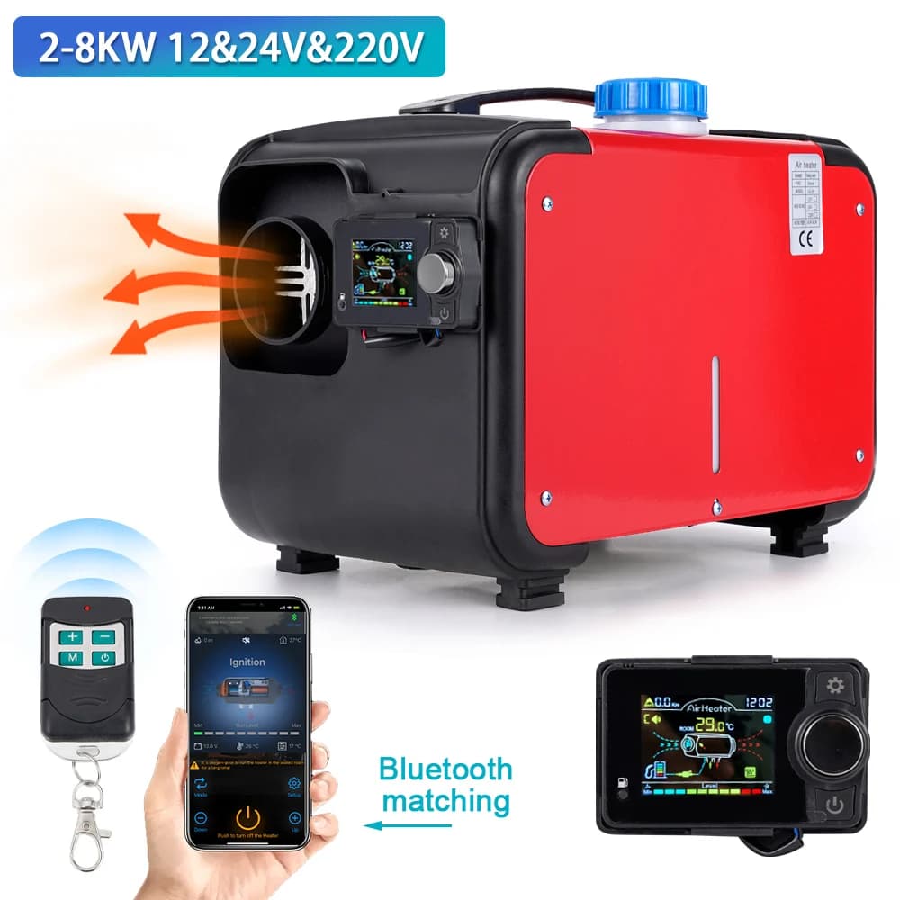 Diesel Air Heater | 2-8KW Output | 12V/24V/220V Multi-Voltage | For Trucks & Motorhomes - Thumbnail 4