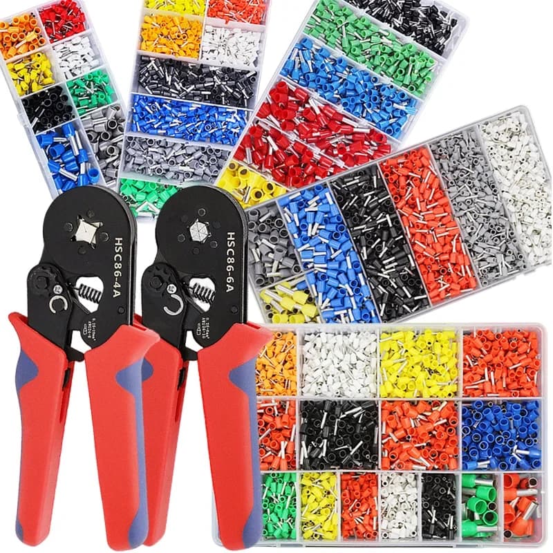 Wire Crimping Kit | 300-2120 Insulated Terminals & Pliers | Electrical Connector Set - Thumbnail 2