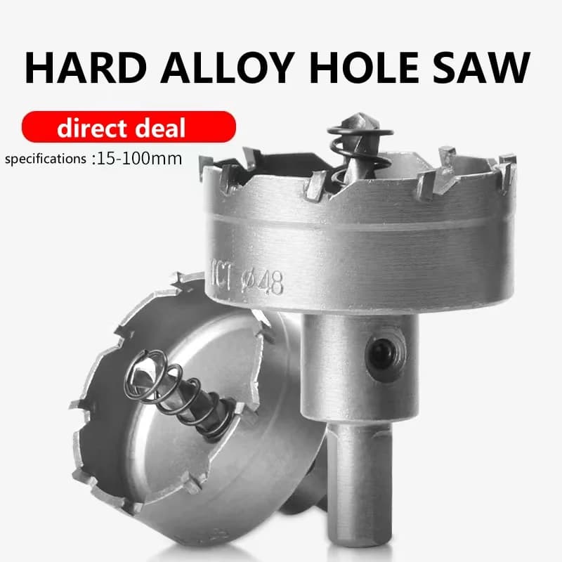 1Pc 15-100mm TCT Hole Saw Carbide Tip Core Drill Bit Cutter Drilling crown for metal Stainless Steel Alloy - Thumbnail 2