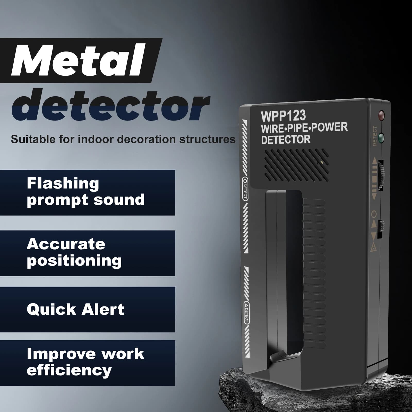 Wall Scanner | High-Sensitivity AC Wire & Metal Detector | Visual & Audio Alert System - Thumbnail 3