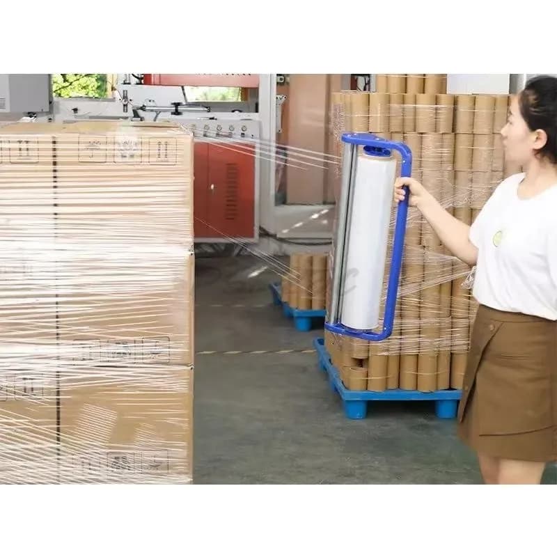 Manual Stretch Wrap Machine | Portable Industrial Bracket & Tightening Handle - Thumbnail 4