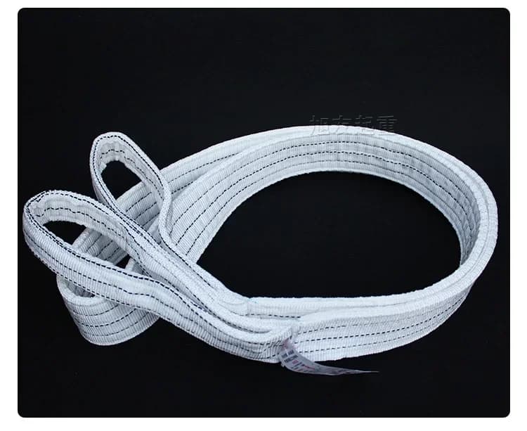 Heavy-Duty Flat Eye Sling Belt | 1-3 Ton Lifting Capacity | Industrial-Grade Double Ring Reinforcement - Thumbnail 6