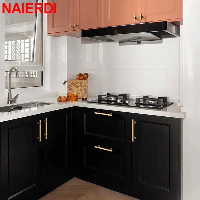 Cabinet Handles 800-1000mm | NAIERDI Gold & Black Aluminum Alloy | Wardrobe Door Pulls - Thumbnail 5