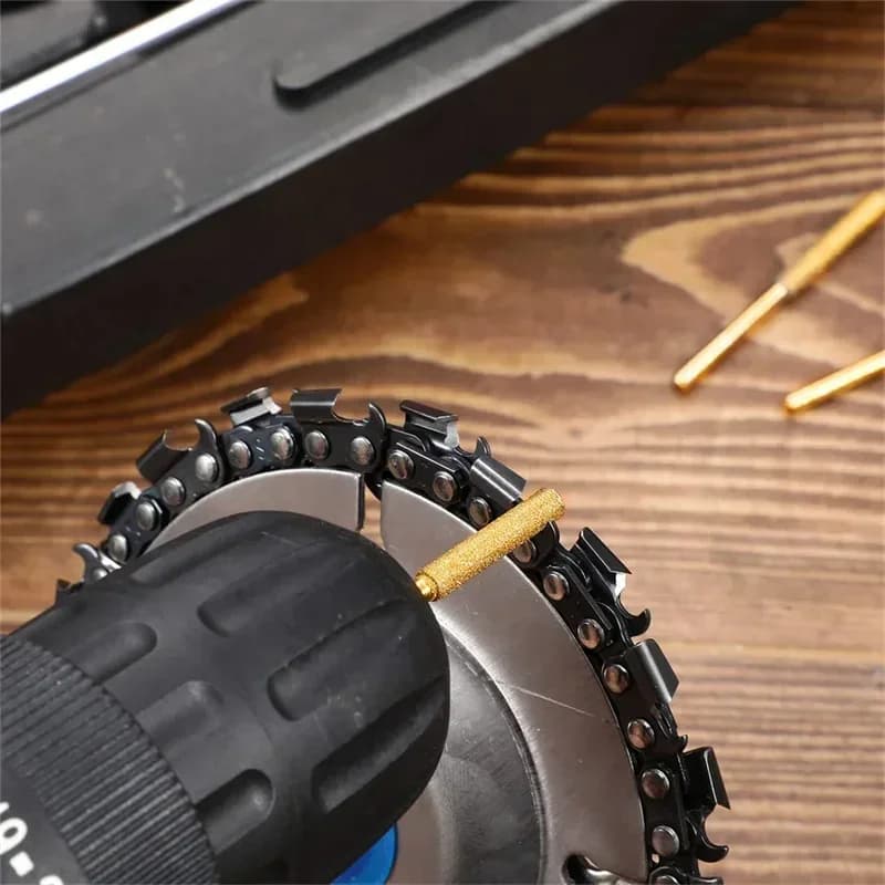 Chainsaw Sharpener Kit | Diamond-Coated Burr Set | 4.0-5.5mm Grinding Heads for Precision Sharpening - Thumbnail 3