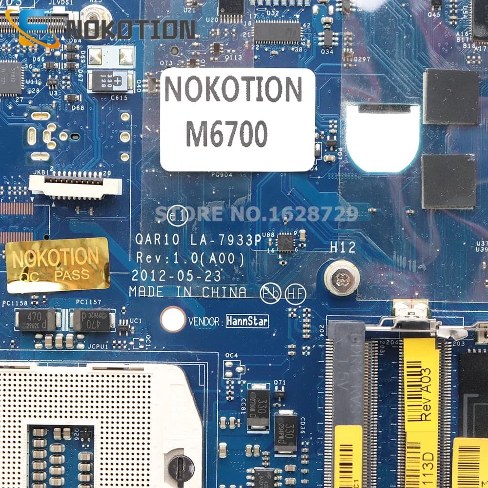 Dell Precision M6700 Laptop Motherboard | QM77 Chipset DDR3 | Tested QAR10 LA-7933P Mainboard - Thumbnail 3